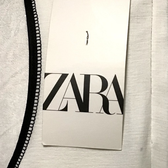 ZARA White tank dress with Black Stripe Side - Picture 5 of 6